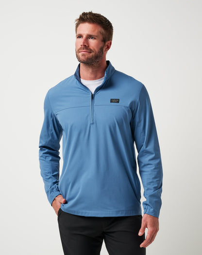 Wanderlust Quarter Zip Copen Blue | Travis Mathew