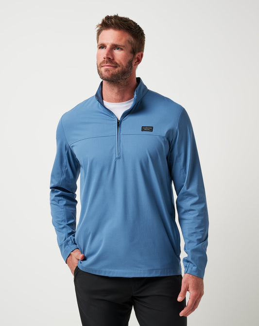 Wanderlust Quarter Zip Copen Blue | Travis Mathew