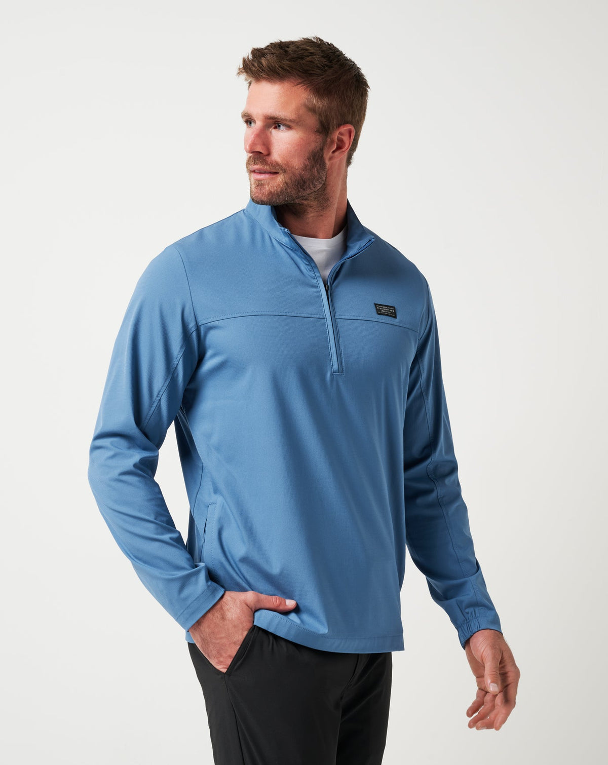 Wanderlust Quarter Zip Copen Blue | Travis Mathew