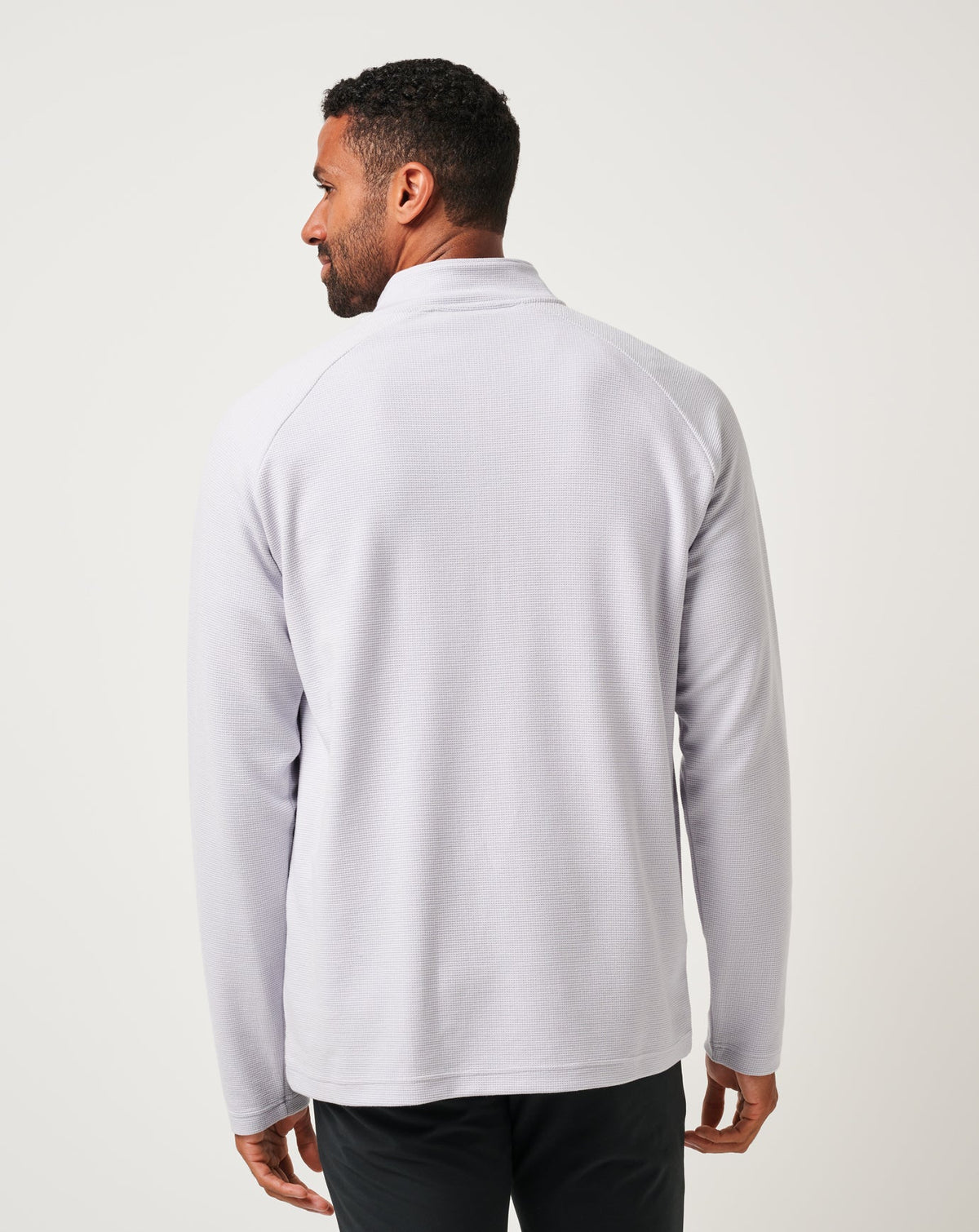 Performance Waffle Quarter Zip Heather Light Grey | Travis Mathew