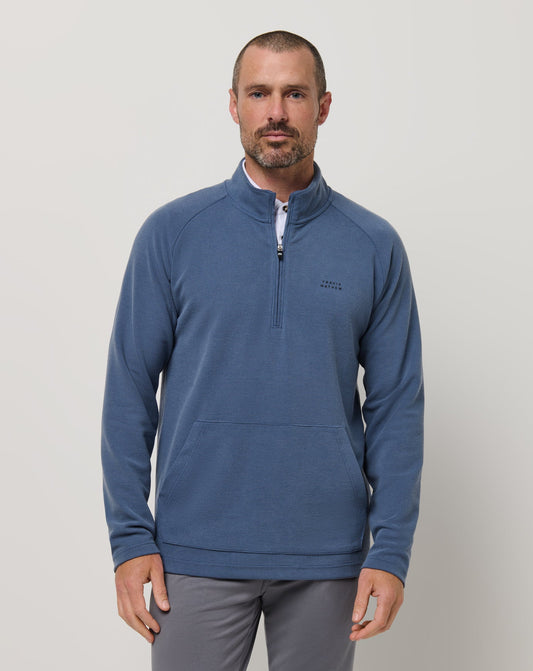 Performance Waffle Quarter Zip Bering Sea | Travis Mathew