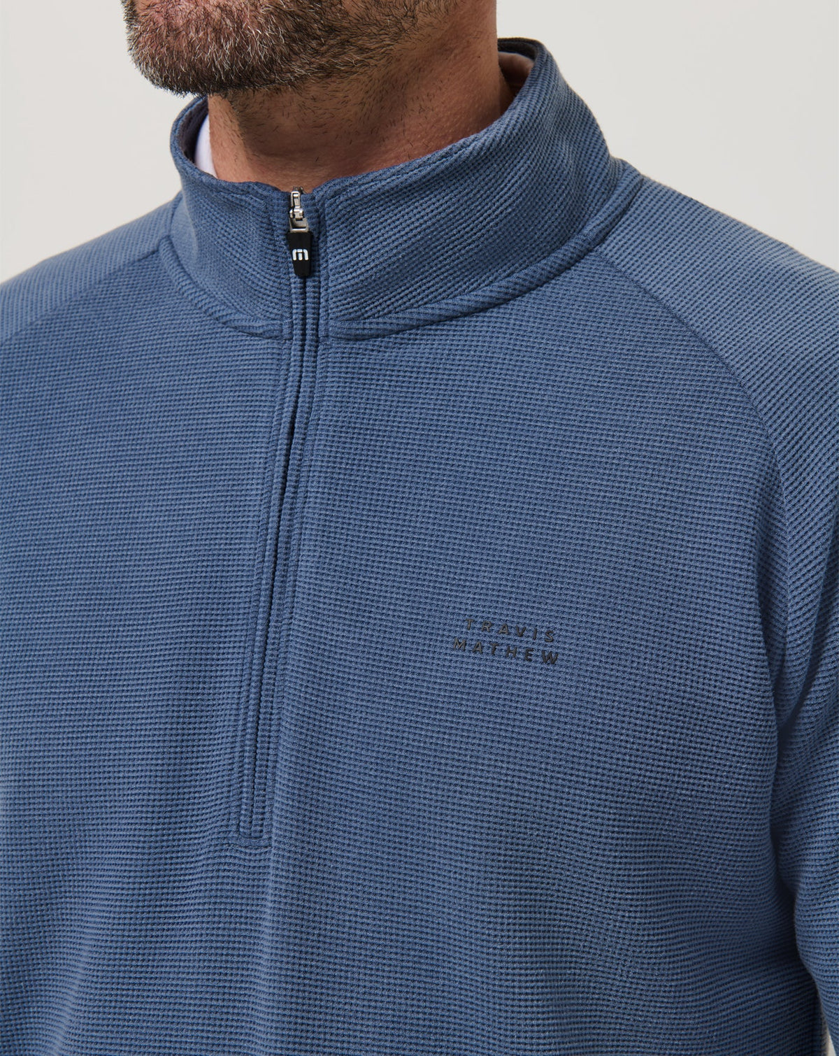 Performance Waffle Quarter Zip Bering Sea | Travis Mathew