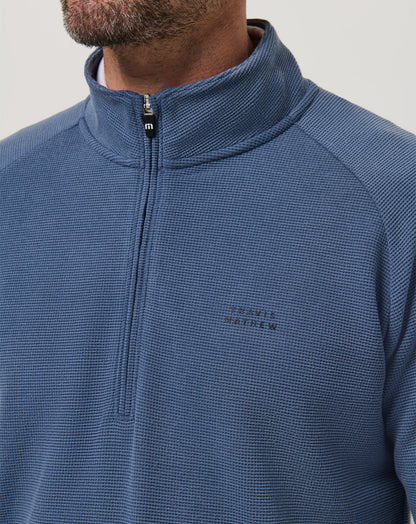 Performance Waffle Quarter Zip Bering Sea | Travis Mathew