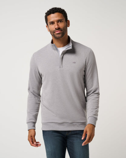 Cloud Quarter Zip 2.0 Heather Medium Grey | Travis Mathew