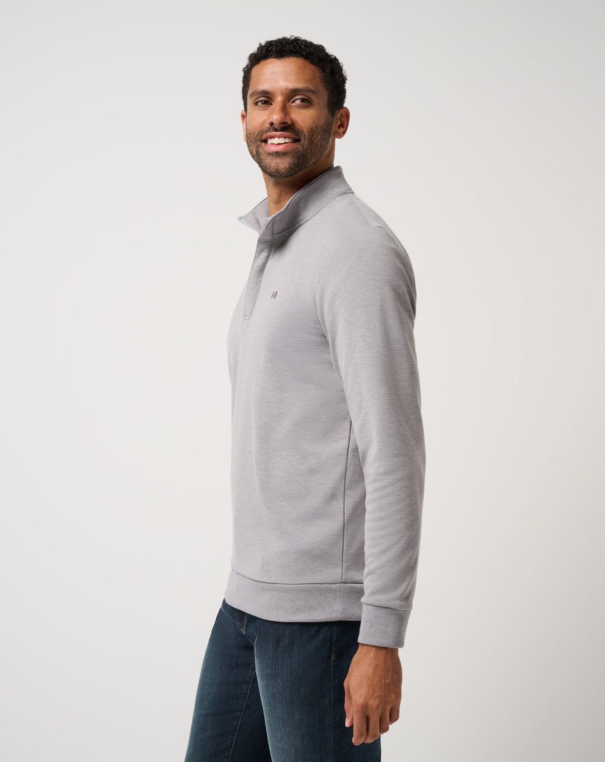 Cloud Quarter Zip 2.0 Heather Medium Grey | Travis Mathew