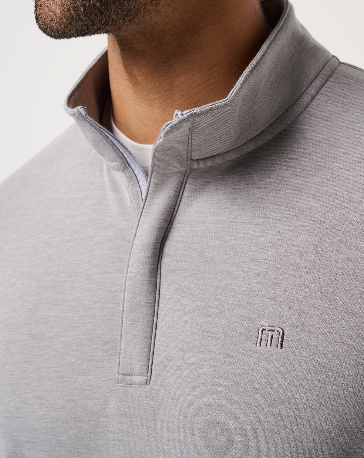 Cloud Quarter Zip 2.0 Heather Medium Grey | Travis Mathew