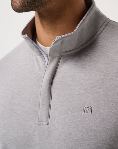 Cloud Quarter Zip 2.0 Heather Medium Grey | Travis Mathew