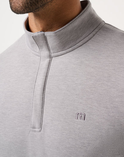 Cloud Quarter Zip 2.0 Heather Medium Grey | Travis Mathew