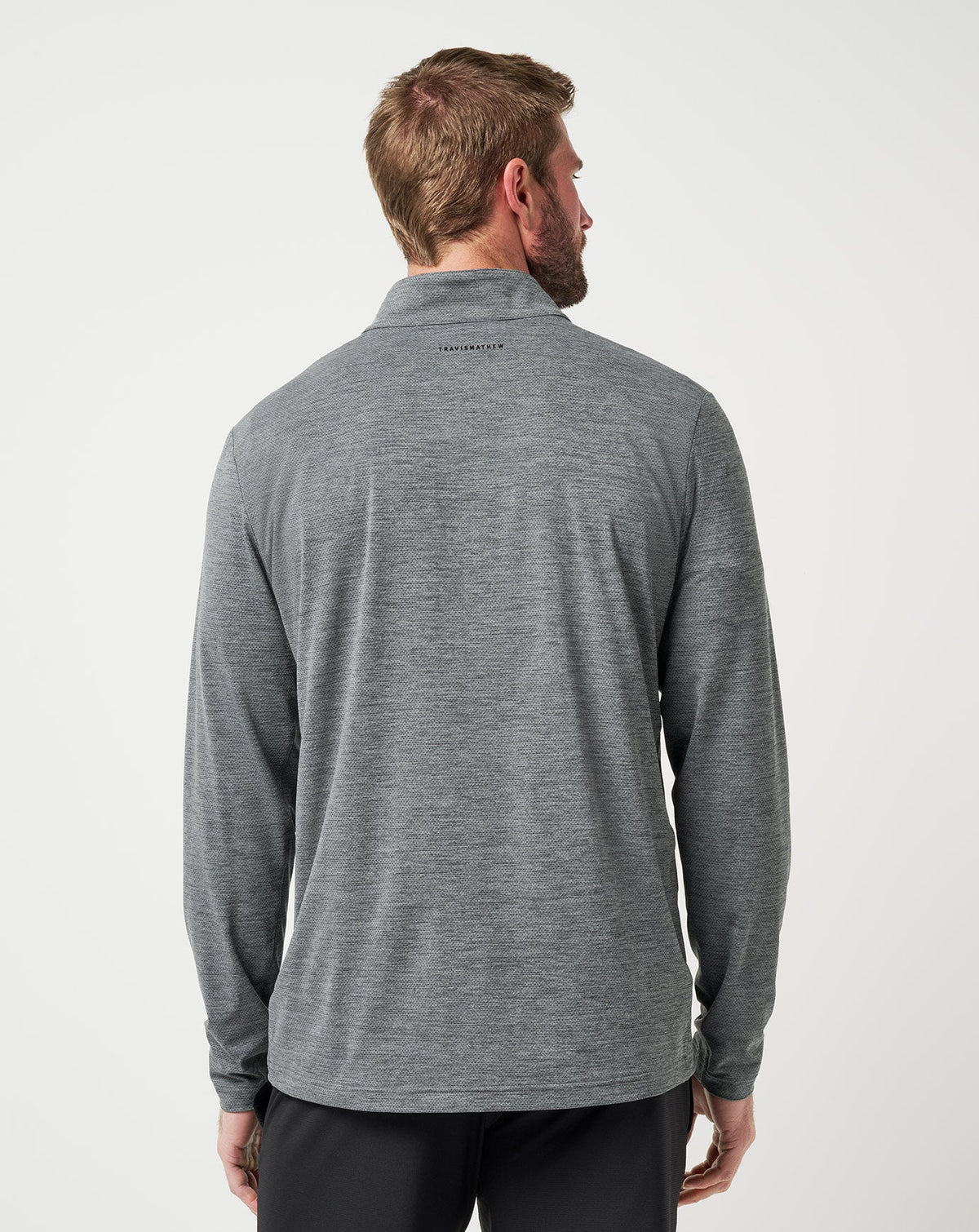 Heater Pro Quarter Zip Heather Grey | Travis Mathew