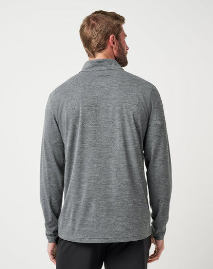 Heater Pro Quarter Zip Heather Grey | Travis Mathew
