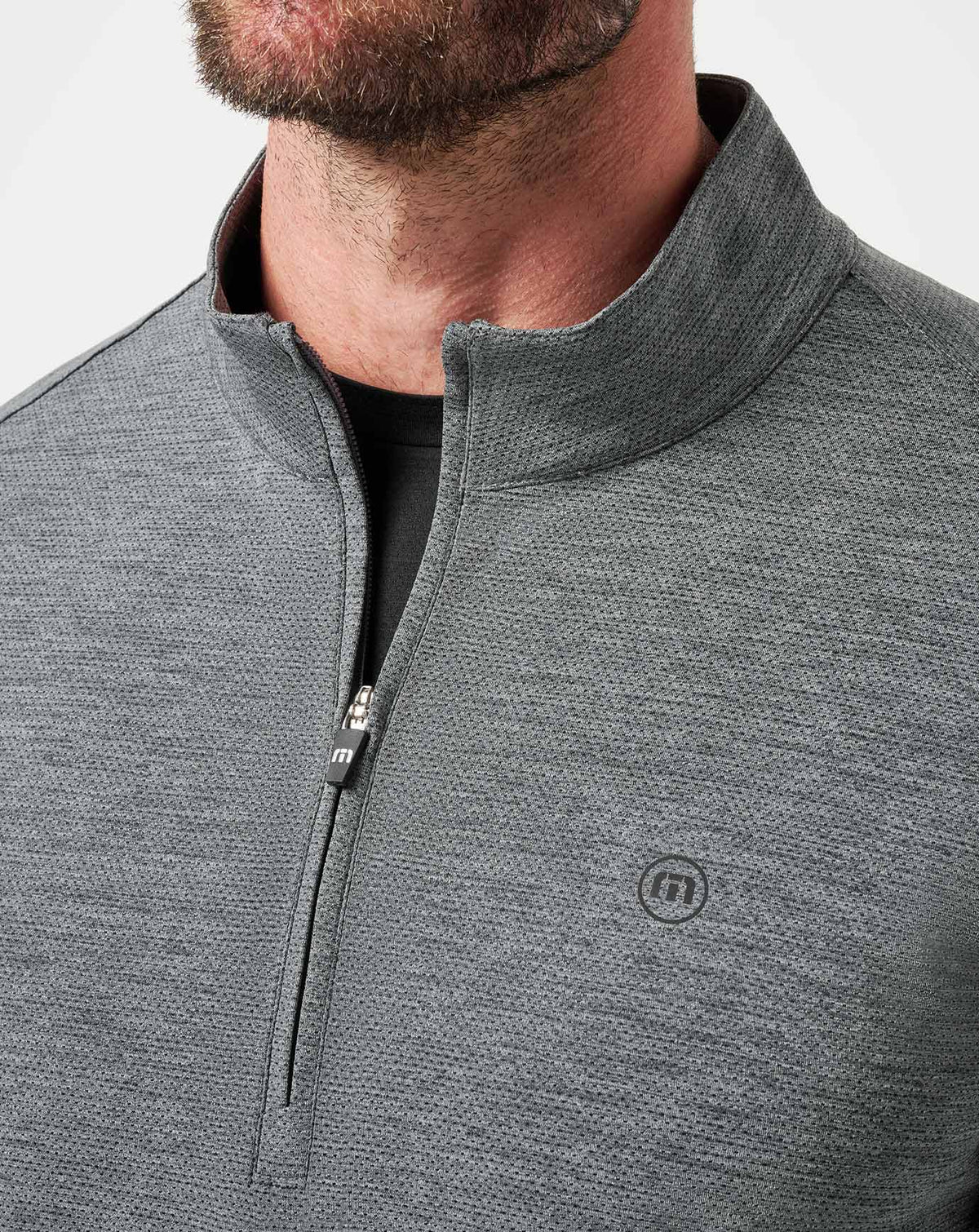 Heater Pro Quarter Zip Heather Grey | Travis Mathew