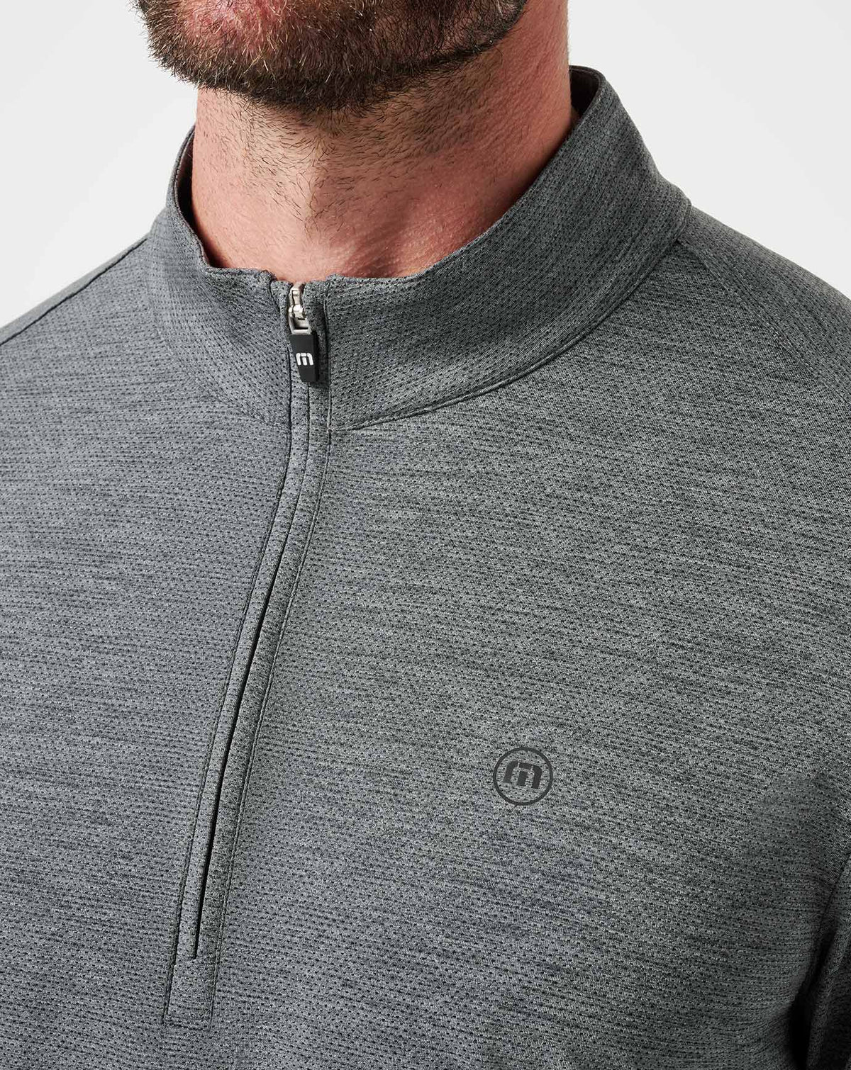 Heater Pro Quarter Zip Heather Grey | Travis Mathew
