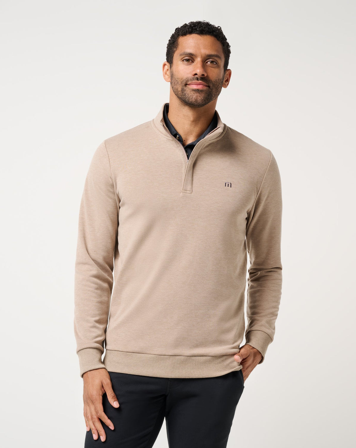 Cloud Quarter Zip 2.0 Heather Portabella Brown | Travis Mathew