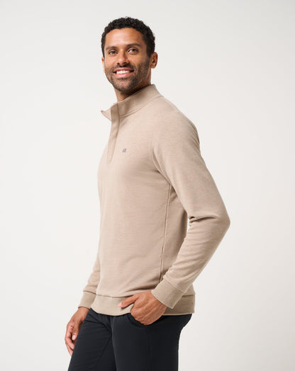 Cloud Quarter Zip 2.0 Heather Portabella Brown | Travis Mathew
