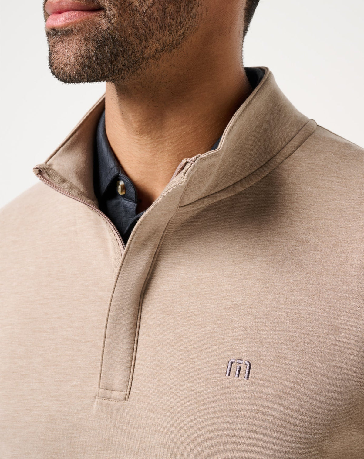 Cloud Quarter Zip 2.0 Heather Portabella Brown | Travis Mathew