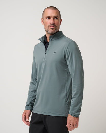 Heater Pro Quarter Zip Balsam Green | Travis Mathew