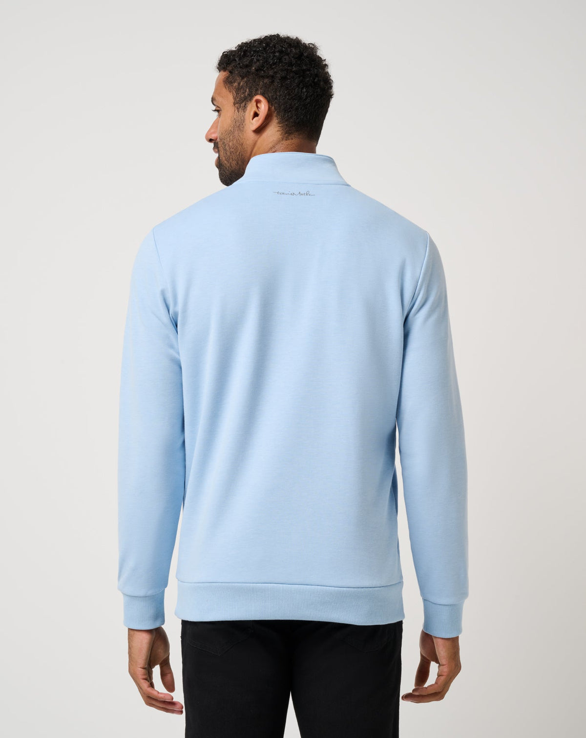 Cloud Quarter Zip 2.0 Heather Powder Blue | Travis Mathew