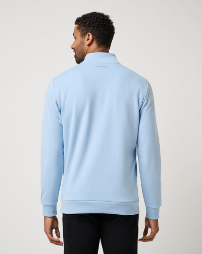 Cloud Quarter Zip 2.0 Heather Powder Blue | Travis Mathew