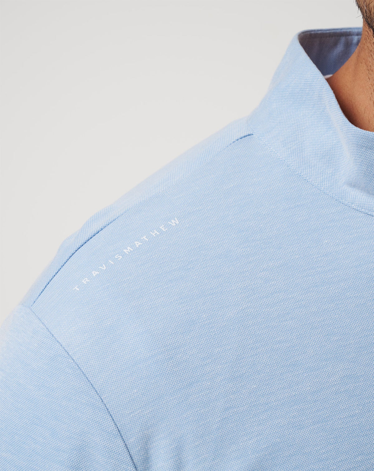 Chicago Cubs Time To Tailgate Quarter Zip Heather Blue | Travis Mathew