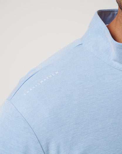Chicago Cubs Time To Tailgate Quarter Zip Heather Blue | Travis Mathew