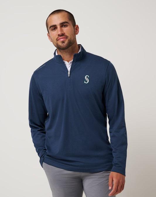 Seattle Mariners Time To Tailgate Quarter Zip Navy | Travis Mathew
