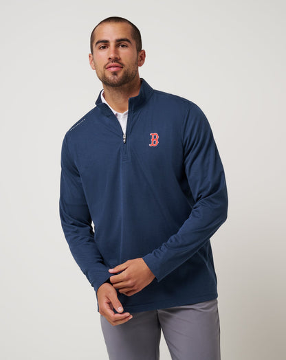 Boston Red Sox Time To Tailgate Quarter Zip Navy | Travis Mathew