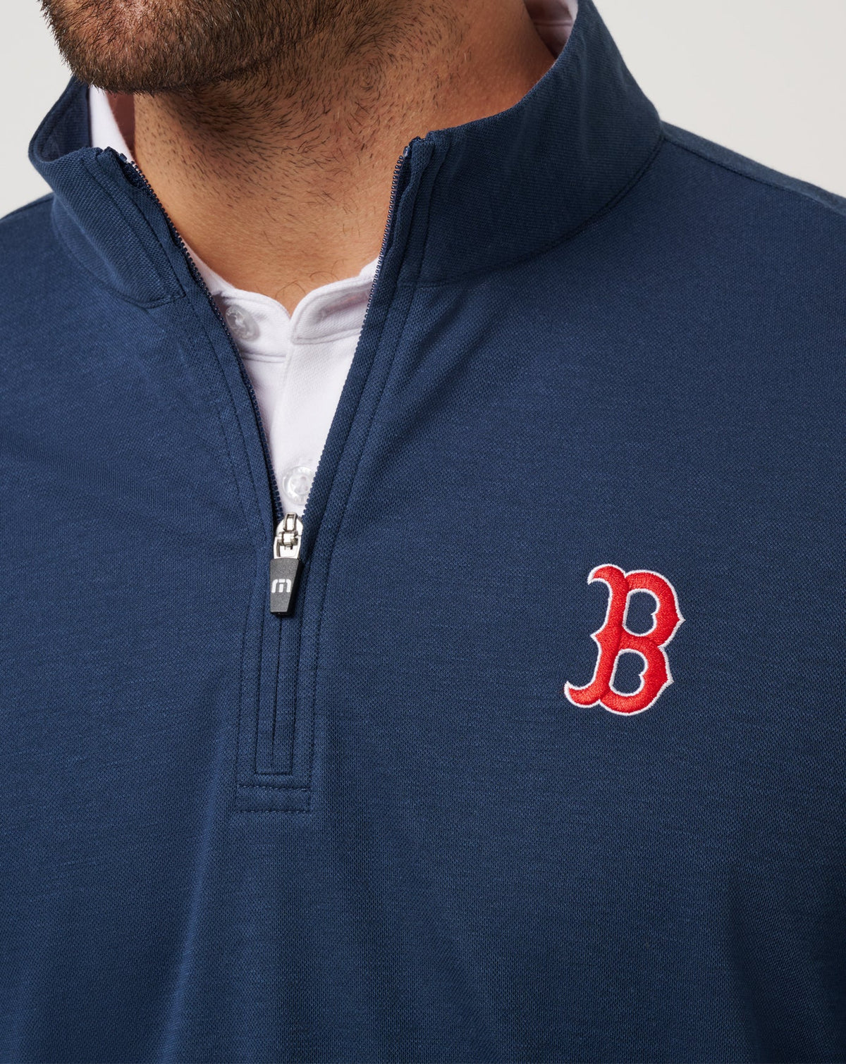 Boston Red Sox Time To Tailgate Quarter Zip Navy | Travis Mathew