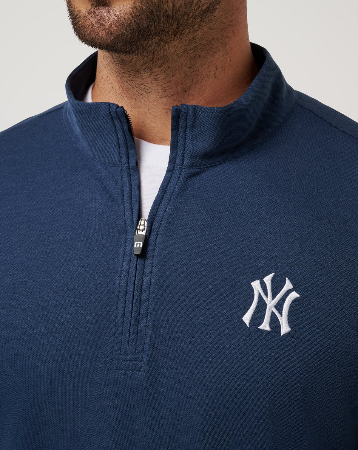 New York Yankees Time To Tailgate Quarter Zip Navy | Travis Mathew