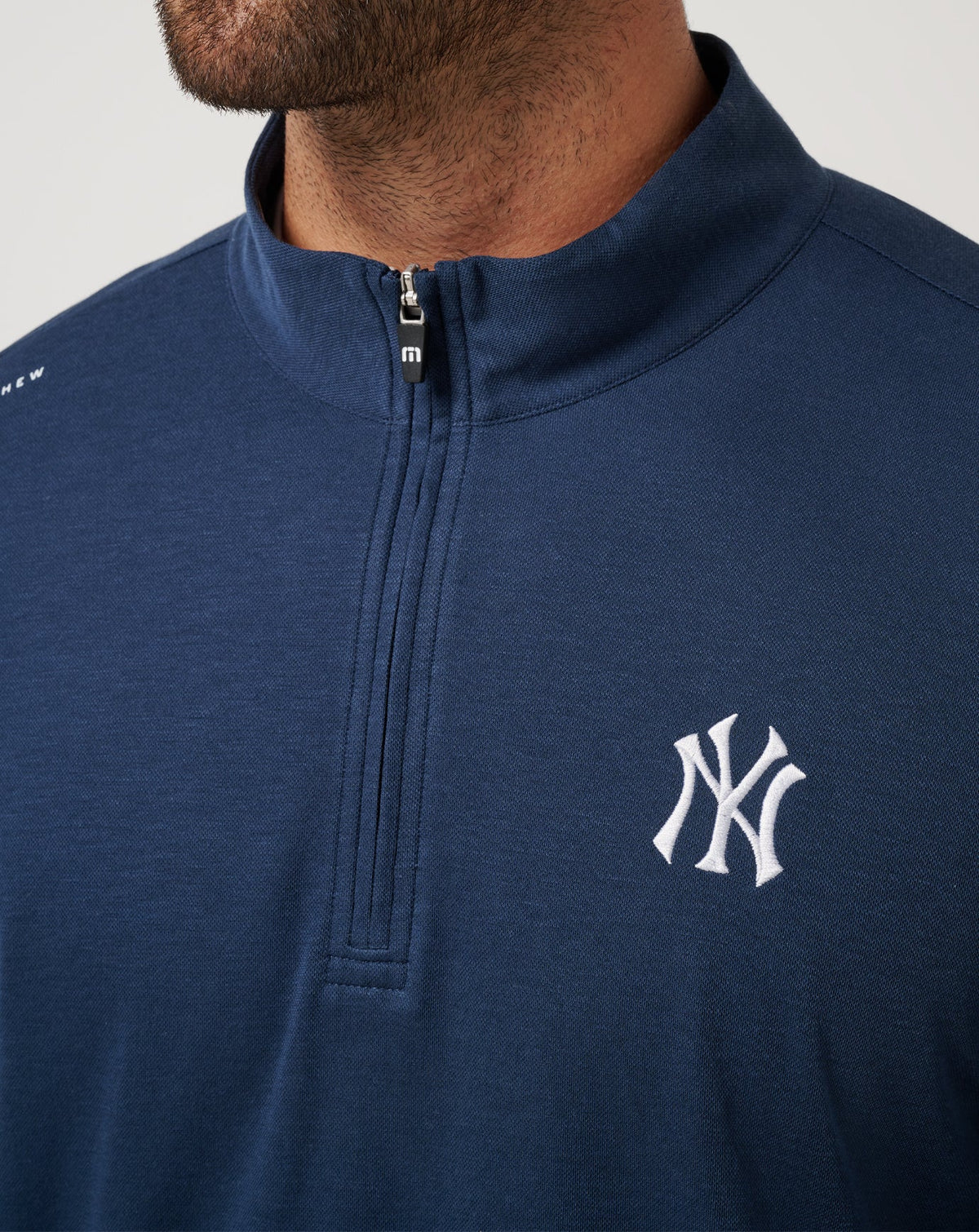New York Yankees Time To Tailgate Quarter Zip Navy | Travis Mathew