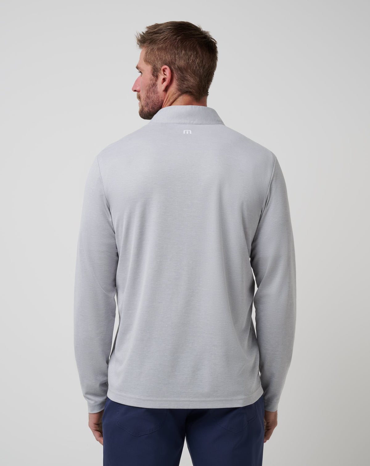 New York Yankees Time To Tailgate Quarter Zip Heather Grey | Travis Mathew