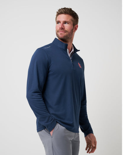 St Louis Cardinals Time To Tailgate Quarter Zip Navy | Travis Mathew