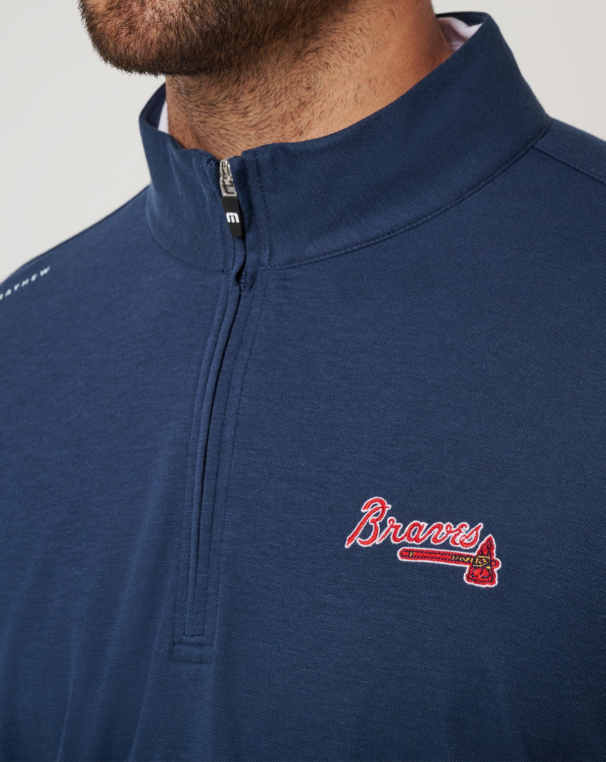 Atlanta Braves Time To Tailgate Quarter Zip Navy | Travis Mathew