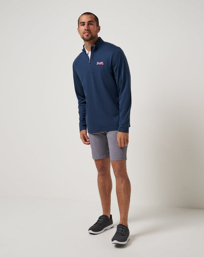 Atlanta Braves Time To Tailgate Quarter Zip Navy | Travis Mathew