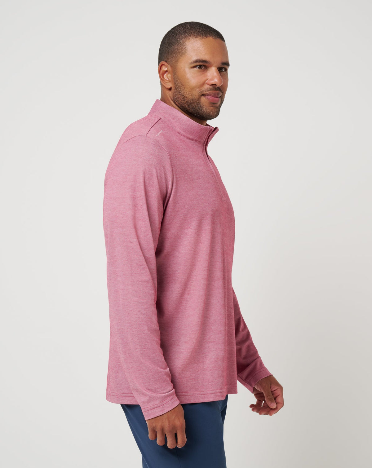 Cleveland Guardians Time To Tailgate Quarter Zip Heather Red | Travis Mathew