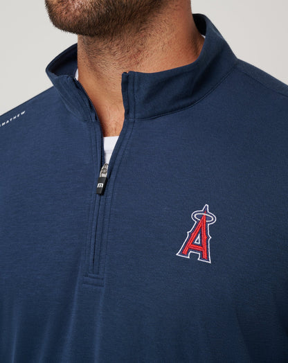 Los Angeles Angels Time To Tailgate Quarter Zip Navy | Travis Mathew
