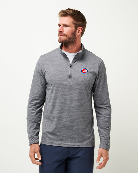 Chicago Cubs The Heater Quarter Zip Sleet/Quiet Shade | Travis Mathew