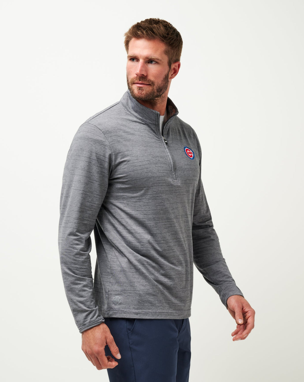 Chicago Cubs The Heater Quarter Zip Sleet/Quiet Shade | Travis Mathew