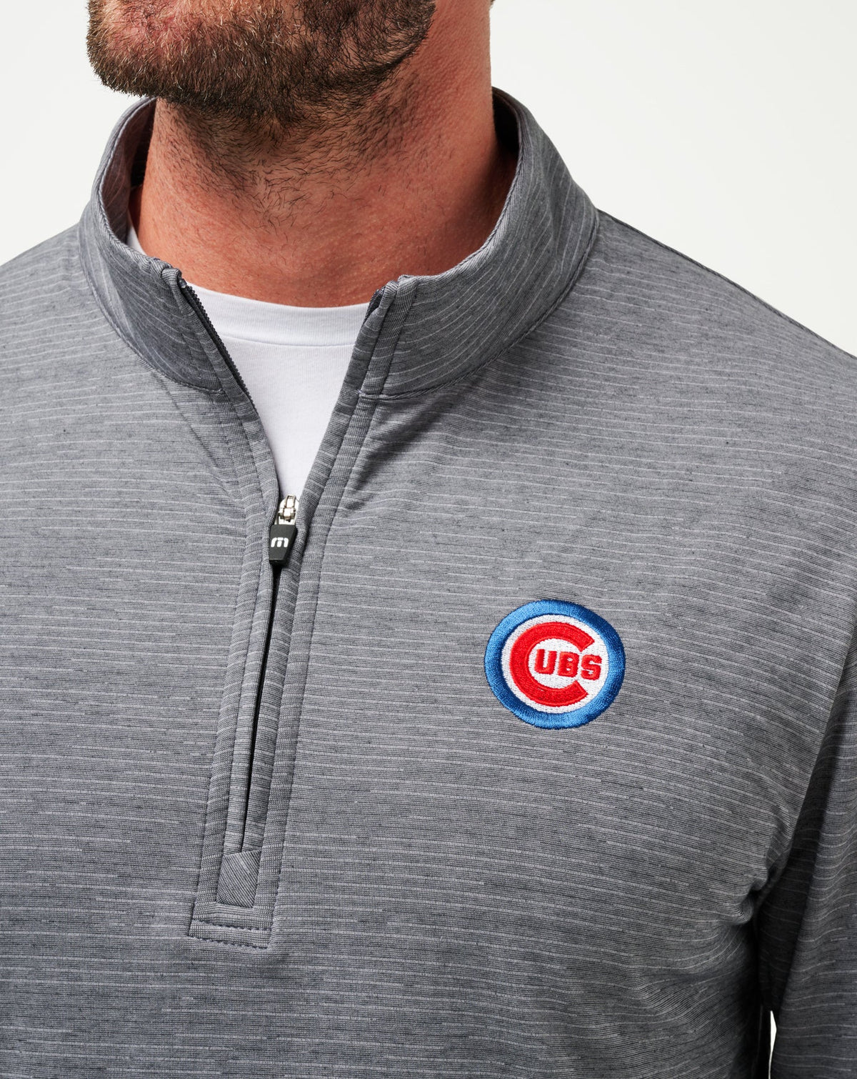 Chicago Cubs The Heater Quarter Zip Sleet/Quiet Shade | Travis Mathew
