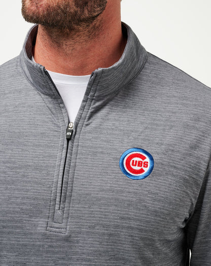Chicago Cubs The Heater Quarter Zip Sleet/Quiet Shade | Travis Mathew