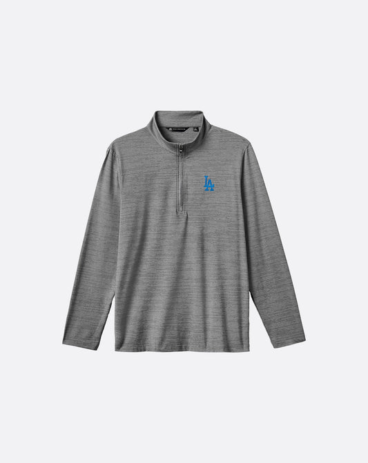 Los Angeles Dodgers The Heater Quarter Zip Sleet/Quiet Shade | Travis Mathew