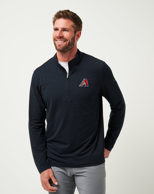 Arizona Diamondbacks The Heater Quarter Zip Black | Travis Mathew
