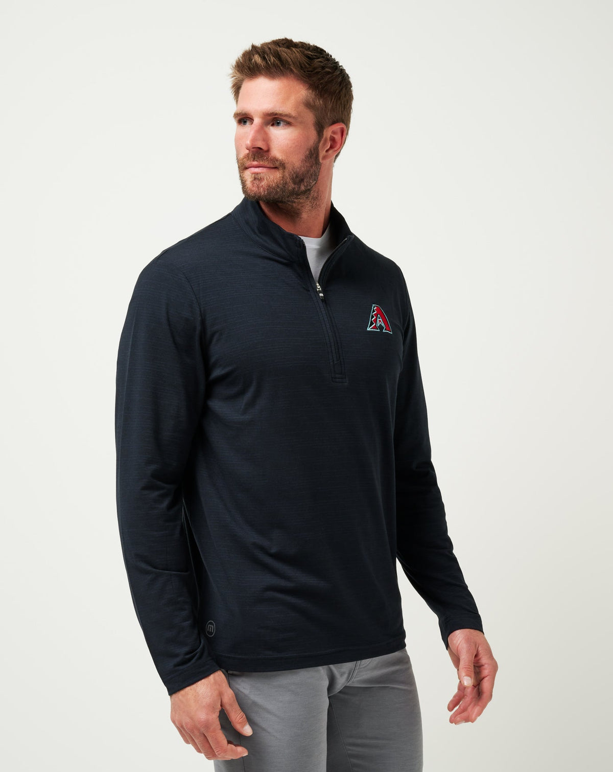Arizona Diamondbacks The Heater Quarter Zip Black | Travis Mathew