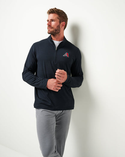 Arizona Diamondbacks The Heater Quarter Zip Black | Travis Mathew