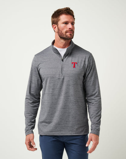 Texas Rangers The Heater Quarter Zip Sleet/Quiet Shade | Travis Mathew