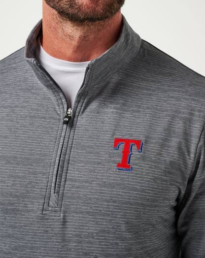 Texas Rangers The Heater Quarter Zip Sleet/Quiet Shade | Travis Mathew