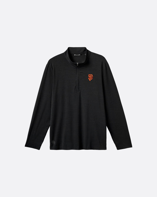 San Francisco Giants The Heater Quarter Zip Black | Travis Mathew