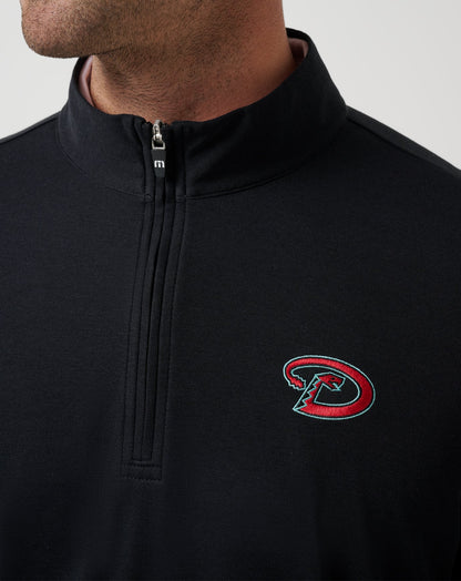 Arizona Diamondbacks Time To Tailgate Quarter Zip Black | Travis Mathew