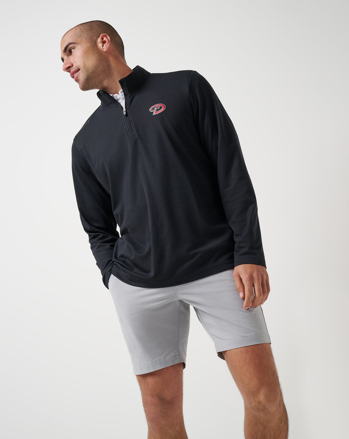 Arizona Diamondbacks Time To Tailgate Quarter Zip Black | Travis Mathew