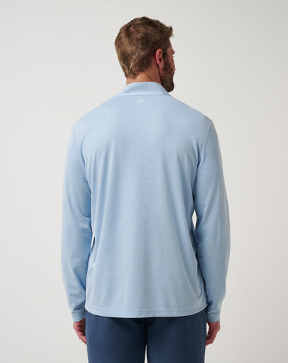Texas Rangers Time To Tailgate Quarter Zip Heather Blue | Travis Mathew