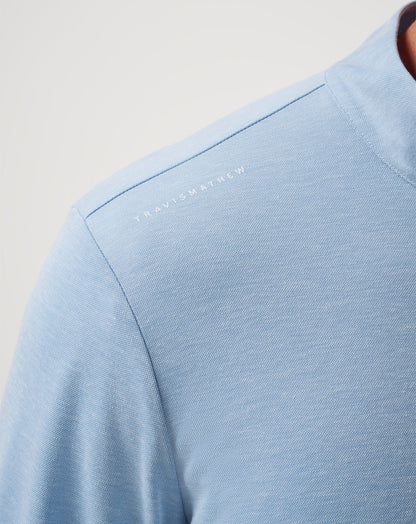 Texas Rangers Time To Tailgate Quarter Zip Heather Blue | Travis Mathew
